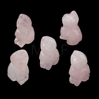 Natural Rose Quartz Carved Healing Figurines G-B062-04E-1