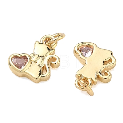 Brass Pave Cubic Zirconia Pendants KK-A291-24B-G-1