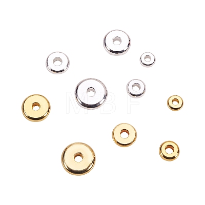 Flat Round Brass Spacer Beads KK-CJ0001-26-1