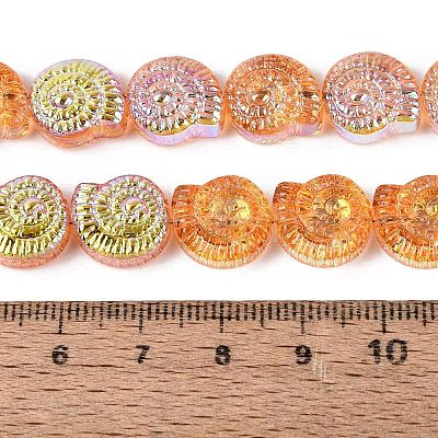 Electroplate Transparent Glass Beads Strands EGLA-Q136-02A-06-1