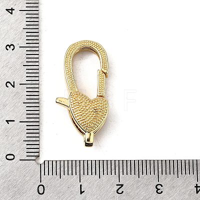 Brass Clear Cubic Zirconia Lobster Claw Clasps KK-Z078-46B-G-1