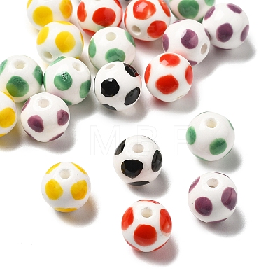 20Pcs 5 Colors Handmade Porcelain Beads PORC-FS0001-19-1
