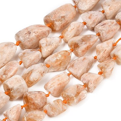 Raw Rough Heated Natural Citrine Beads Strands G-A305-A01-01-1