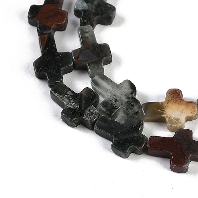 Natural African Bloodstone Beads Strands G-I369-A21-02-1