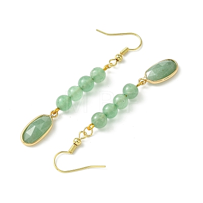 Green Aventurine Dangle Earring for Women EJEW-JE05928-01-1