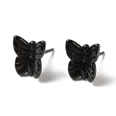 Hypoallergenic Bioceramics Zirconia Ceramic Butterfly Stud Earrings EJEW-C065-01D-1