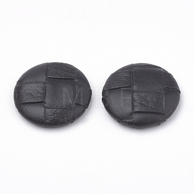 Imitation Leather Covered Cabochons X-WOVE-N006-01L-1