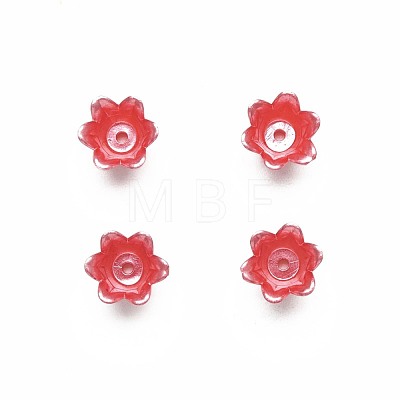 Spray Paint ABS Plastic Imitation Pearl Beads MACR-N013-001H-1