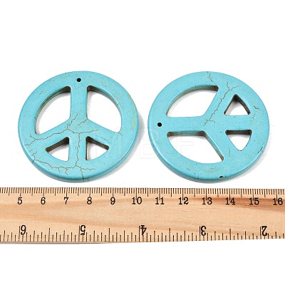 Synthetic Howlite Big Pendants TURQ-GP204-1-1