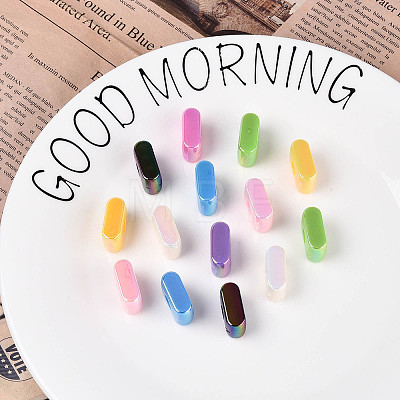 UV Plating Opaque Acrylic European Beads OACR-M027-03I-1