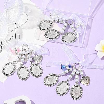 3Pcs Alloy & Resin & Acrylic Pendant Decorations HJEW-FS00092-1