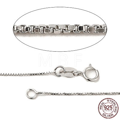 Rhodium Plated 925 Sterling Silver Necklaces STER-M034-38A-1