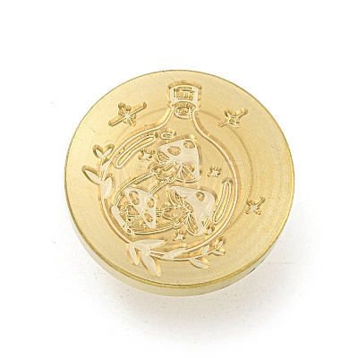 Wax Seal Brass Stamp Head AJEW-G056-02F-1