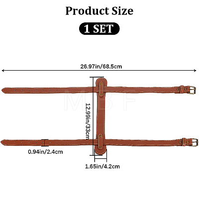PU Leather Yoga Mat Strap FIND-WH0418-28-1