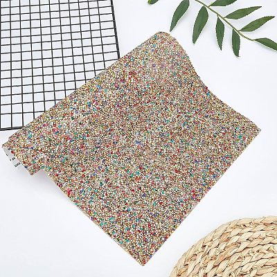 Glitter Resin Hotfix Rhinestone(Adhesive On The Back) DIY-WH0166-23E-1