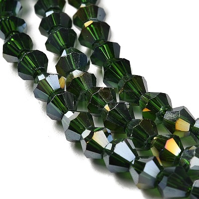 Transparent Electroplate Glass Beads Strands LS-GLAA-F029-4mm-A25-1