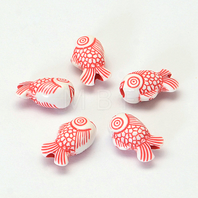 Fish Craft Style Acrylic Beads SACR-R886-10-1