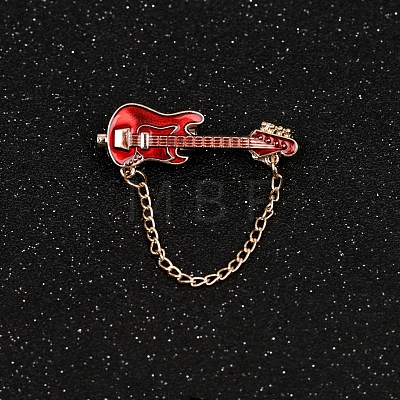 Guitar Hanging Chain Brooch PW-WGA14EA-02-1