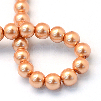 Baking Painted Glass Pearl Round Bead Strands HY-Q003-10mm-33-1