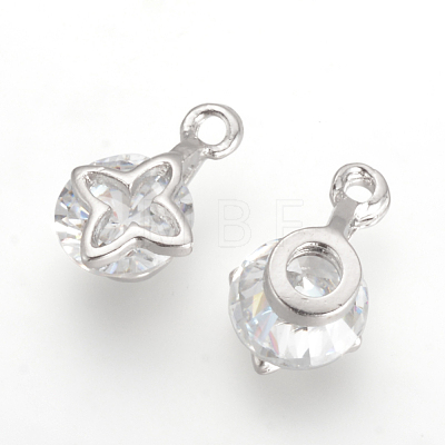 Alloy Cubic Zirconia Charms X-ZIRC-S056-20-1