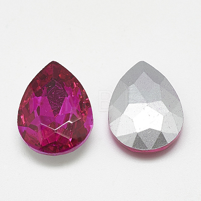 Pointed Back Glass Rhinestone Cabochons RGLA-T081-18x25mm-09-1