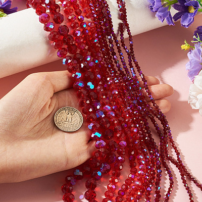 11 Strands 11 Styles Electroplate Glass Beads Strands EGLA-TA0003-06-1