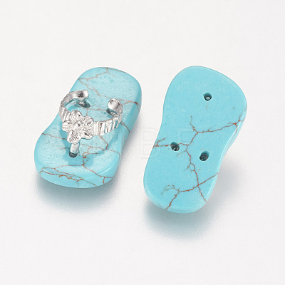 Synthetic Turquoise Pendants G-K219-01A-1