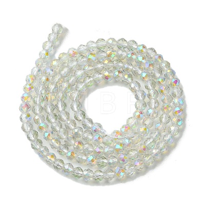 Electroplated Glass Beads Strands EGLA-P055-01B-FR01-1