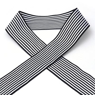 Striped Polyester Grosgrain Ribbon OCOR-Q011-38mm-06-1