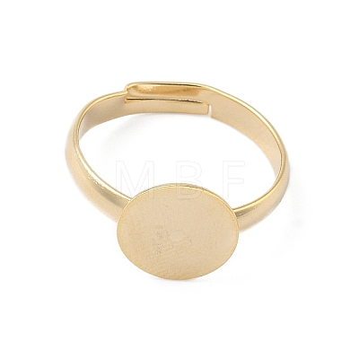Adjustable Brass Pad Ring Settings KK-K414-10A-G-1
