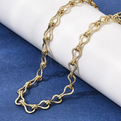 5MM Brass Teardrop Link Chain Necklaces for Women NJEW-F366-04B-1