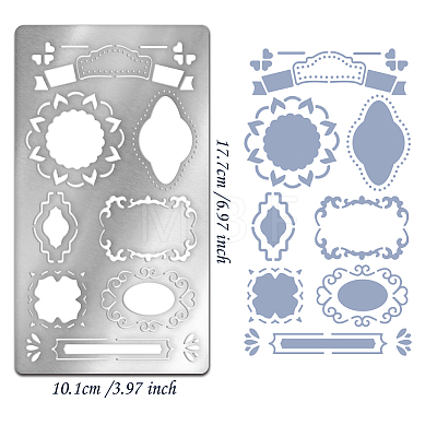 Retro Stainless Steel Metal Cutting Dies Stencils DIY-WH0242-283-1