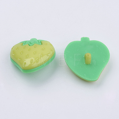 Acrylic Strawberry Shank Buttons X-BUTT-E021-B-06-1