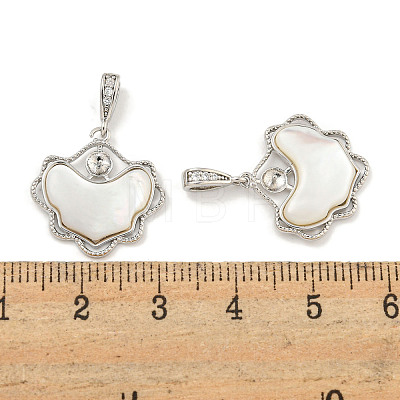 Natural Freshwater Shell Pendants KK-S386-17P-01-1