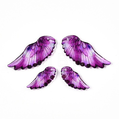 Epoxy Resin Wing Pendants FIND-N005-64D-1