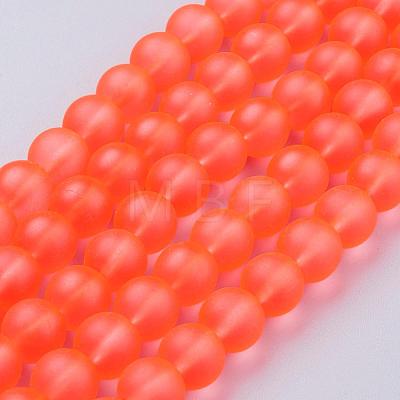 Transparent Glass Bead Strands GLAA-S031-10mm-27-1