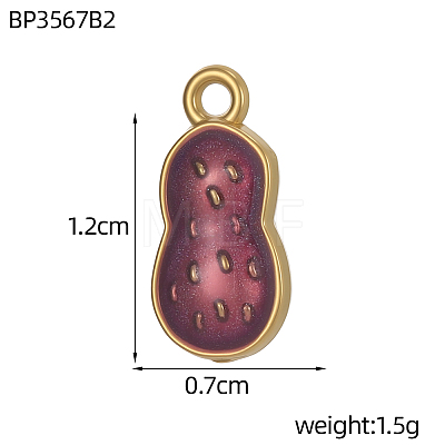 304 Stainless Steel Enamel Pendants STAS-OY011-01G-1