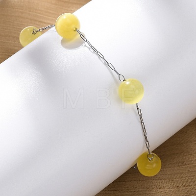 304 Stainless Steel Cable Chain Bracelets BJEW-C094-01P-03-1