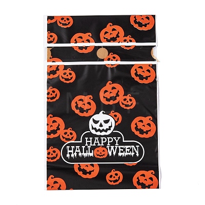 50Pcs Rectangle Halloween Candy Plastic Bags ABAG-U001-01N-1