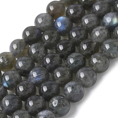 Natural Labradorite Beads Strands X-G-U017-8MM-01-1
