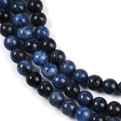 Natural Dumortierite Beads Strands G-G167-A06-4MM-1