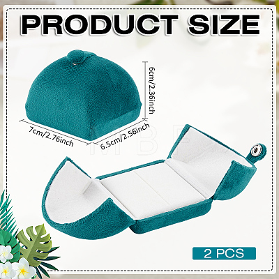 Velvet Finger Ring Package Boxes CON-WH0085-195B-1
