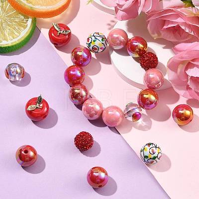 DIY Acrylic and Pave Disco Ball Beads Findings Kits DIY-FS0010-56A-1
