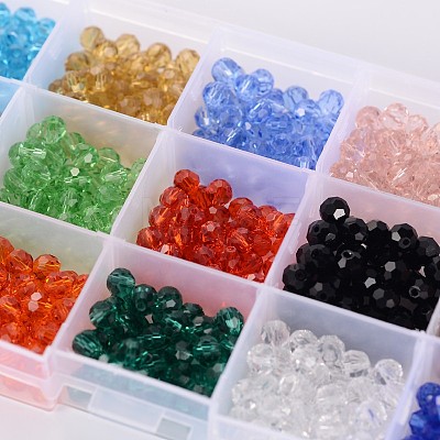1Box 15 Color Round Glass Beads GLAA-X0011-01-1