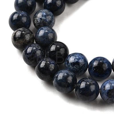 Natural Grade AA Dumortierite Quartz Round Bead Strands X-G-P075-43-4mm-1