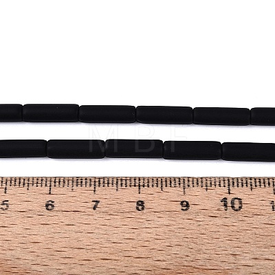 Frosted Opaque Glass Beads Strands GLAA-N070-01A-D01-1