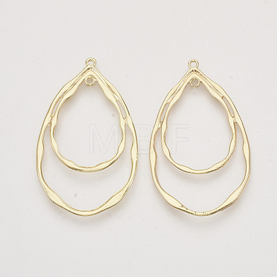 Alloy 2-Loop Link Pendants PALLOY-S121-221-1