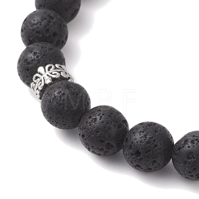 Natural Lava Rock Beads Bracelets BJEW-JB13066-1