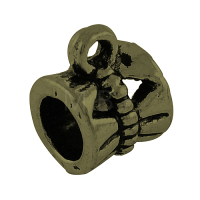 Tibetan Style Alloy Tube Bails TIBE-30047-AB-NR-1