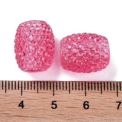 Transparent Resin European Jelly Colored Beads RESI-B025-01A-06-1